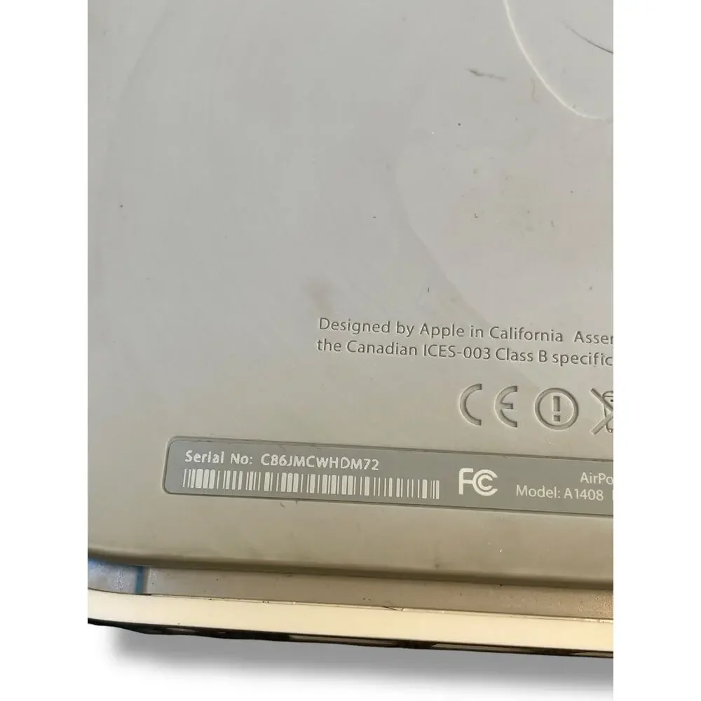 Apple AirPort Extreme A1408 5th Gen WiFi Base Station Dual Band Router White
